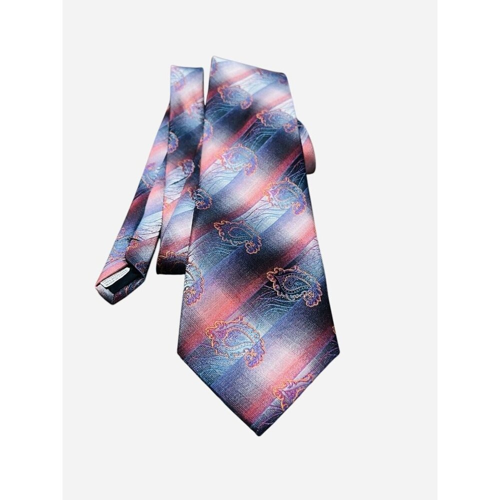 Fratello 60” Men’s Tie 100% Polyester Multicolored Floral Design